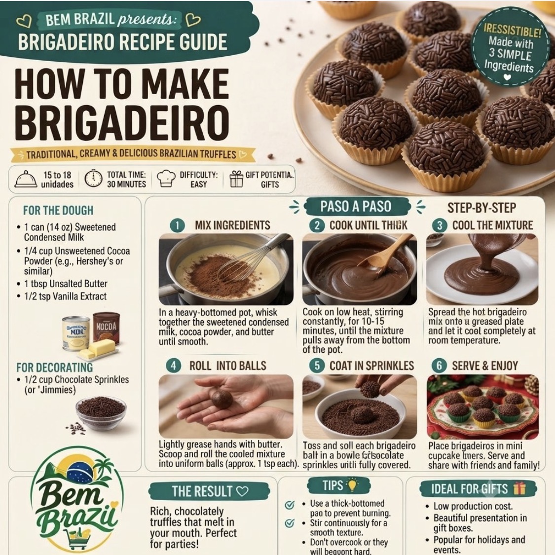 Brigadeiro recipe guide post