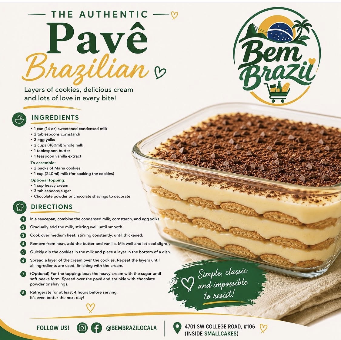 Brazilian pavê recipe post